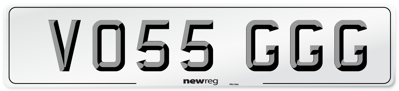 VO55 GGG Number Plate from New Reg